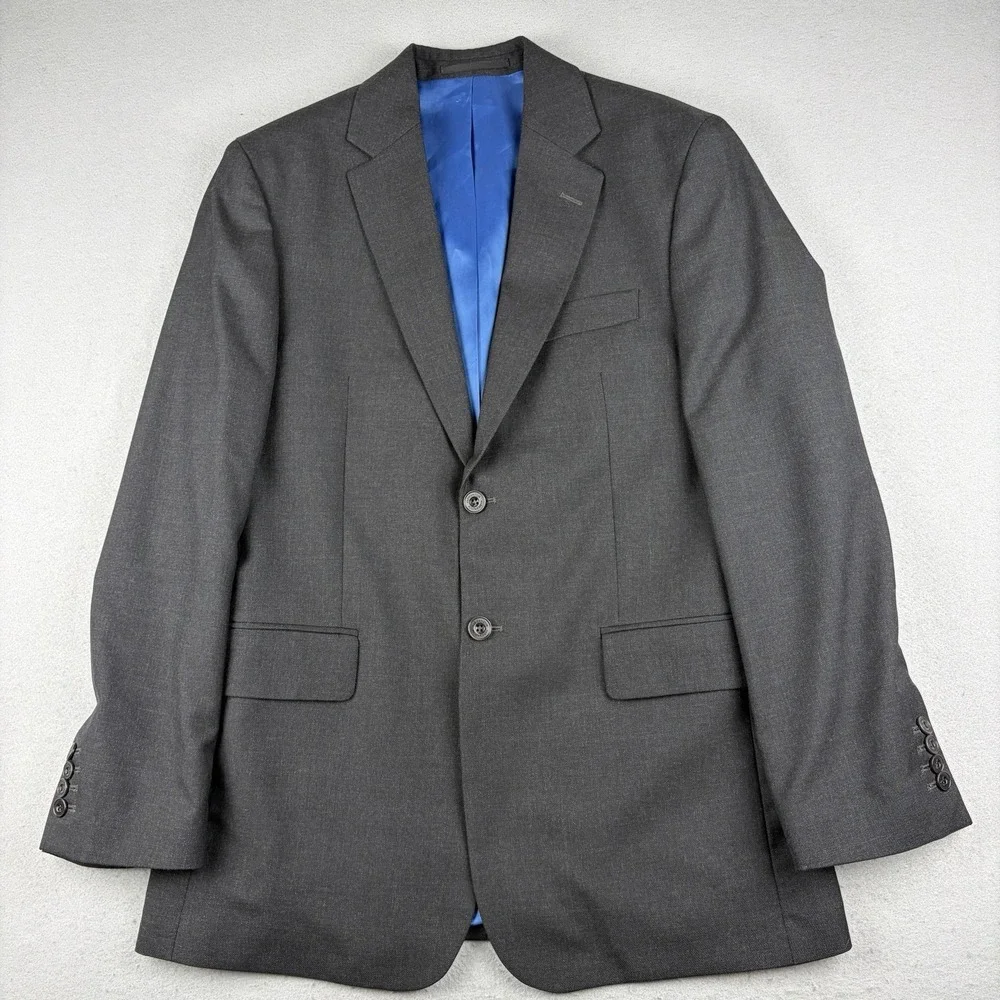 Harvie & Hudson Wool Blazer Men's 40R Black Alfred Brown England